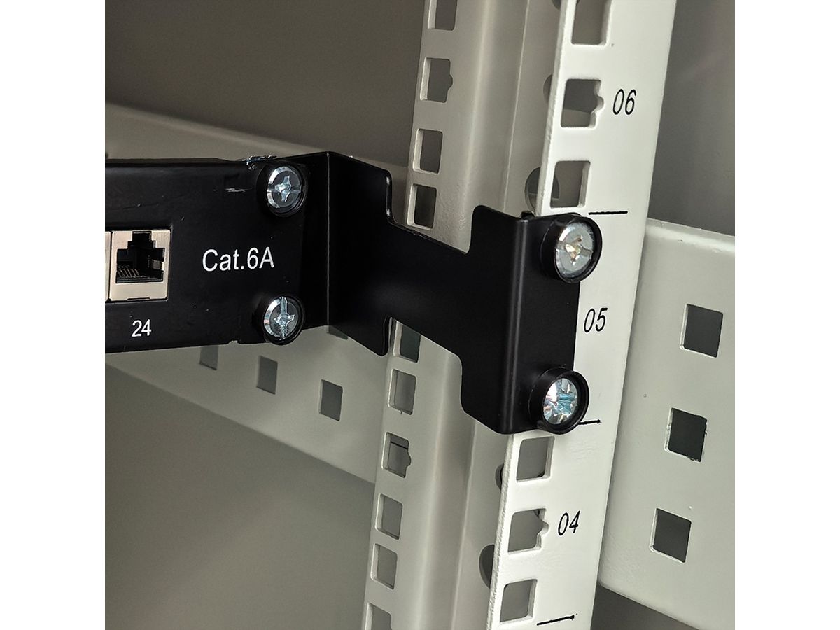 VALUE 19" Rack Depth Extender, 2 pcs, 1U, metal, 101.5mm