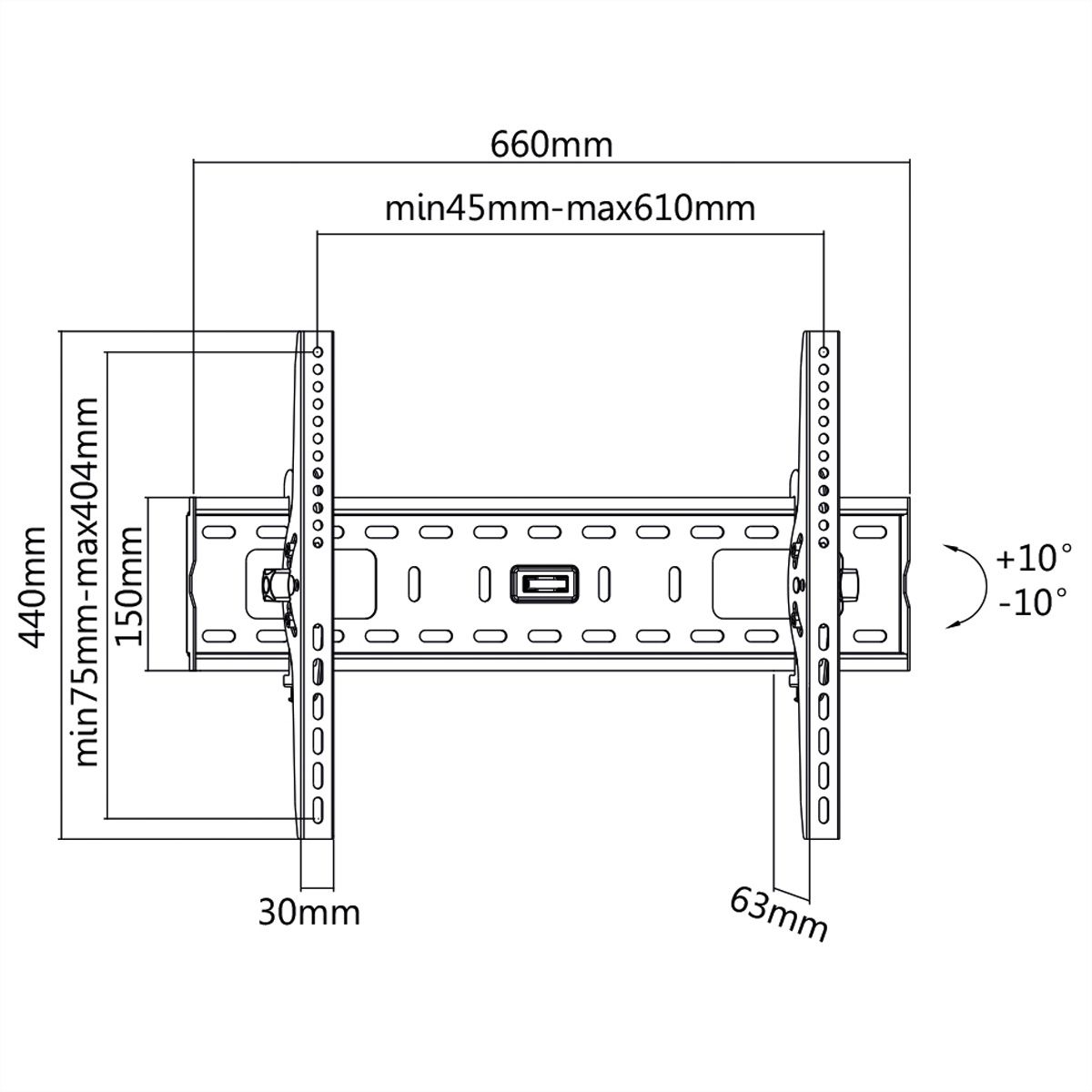VALUE LCD/Plasma TV Wall Holder, Tiltable