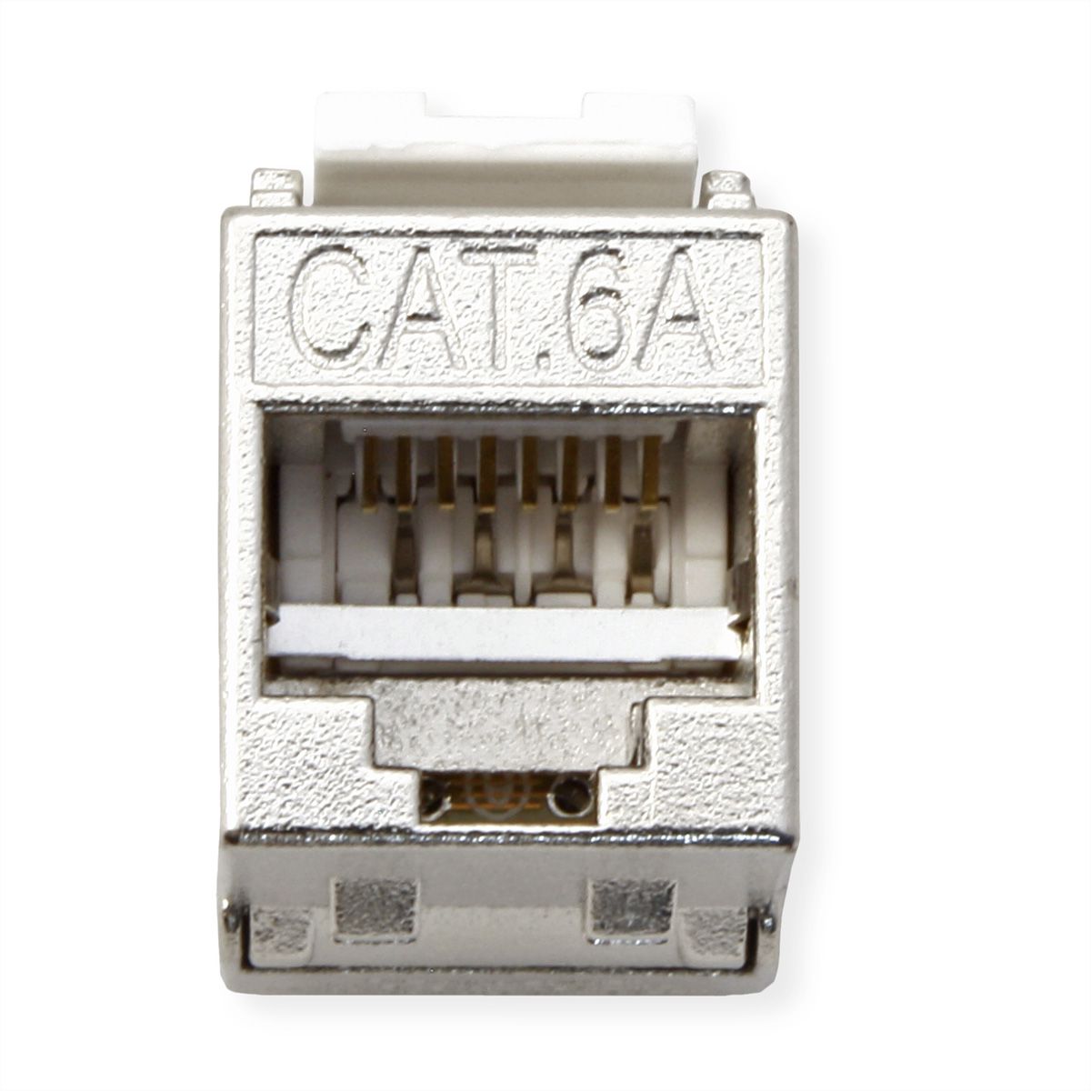 ROLINE Keystone Jack, Cat.6A (Class EA), RJ-45, STP, tool-free, SLIM and SHORT, silver