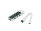 ROLINE USB 3.2 Gen 1 Hub, 4 Ports, Type A+C host connection cable