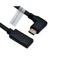 ROLINE Type C Video Extension Cable, USB-C (DP Alt Mode), C-C, M/F, black, 2 m