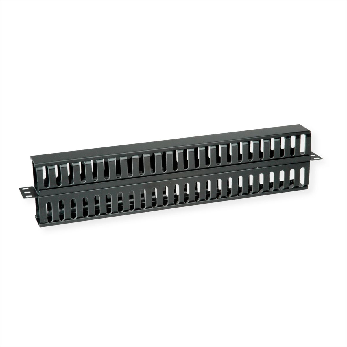 VALUE 19" Front Panel 1U with Double-Sided Patch channel, black