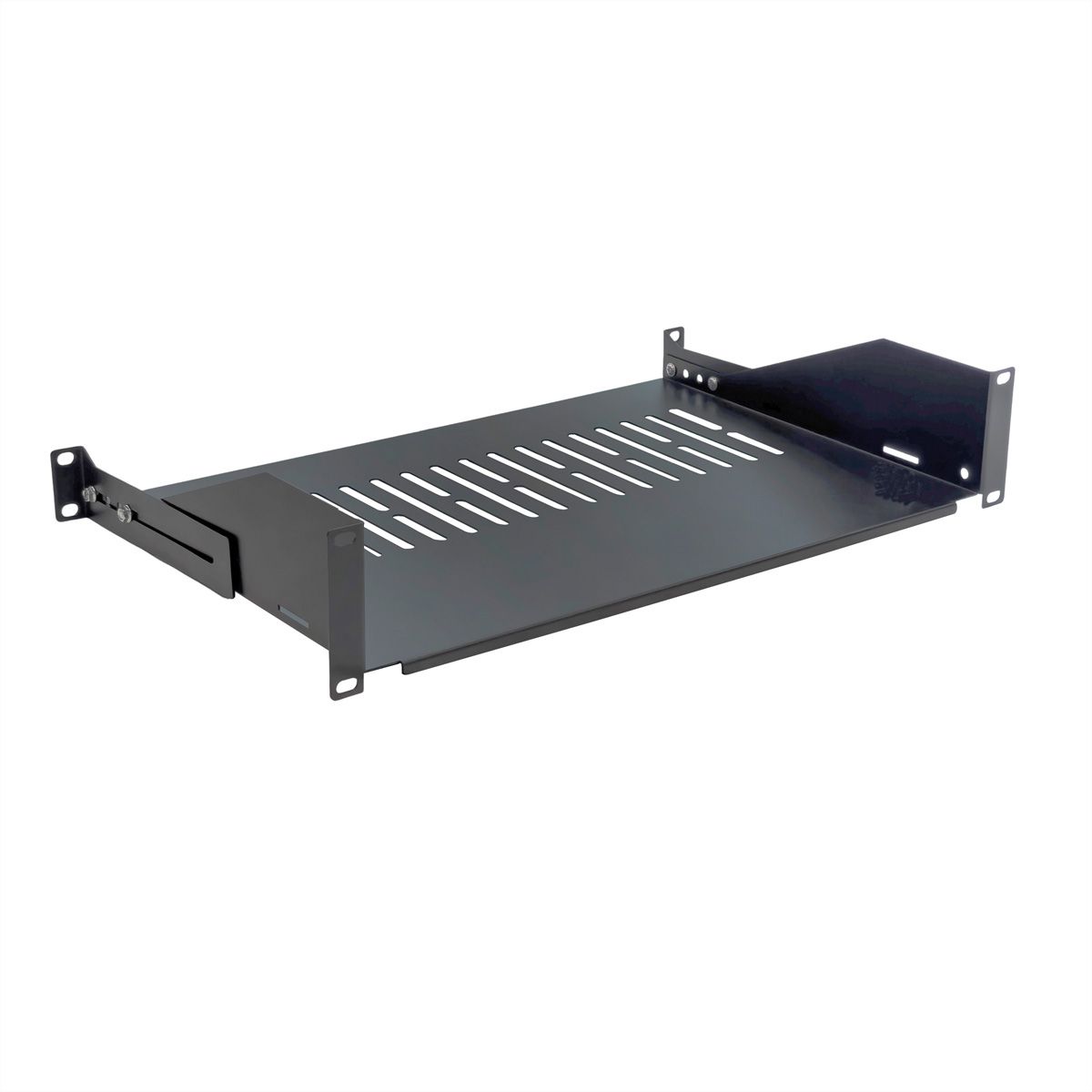 VALUE 19"-Fixed Shelf, 485 x 300mm, 2U, max. 25kg, black