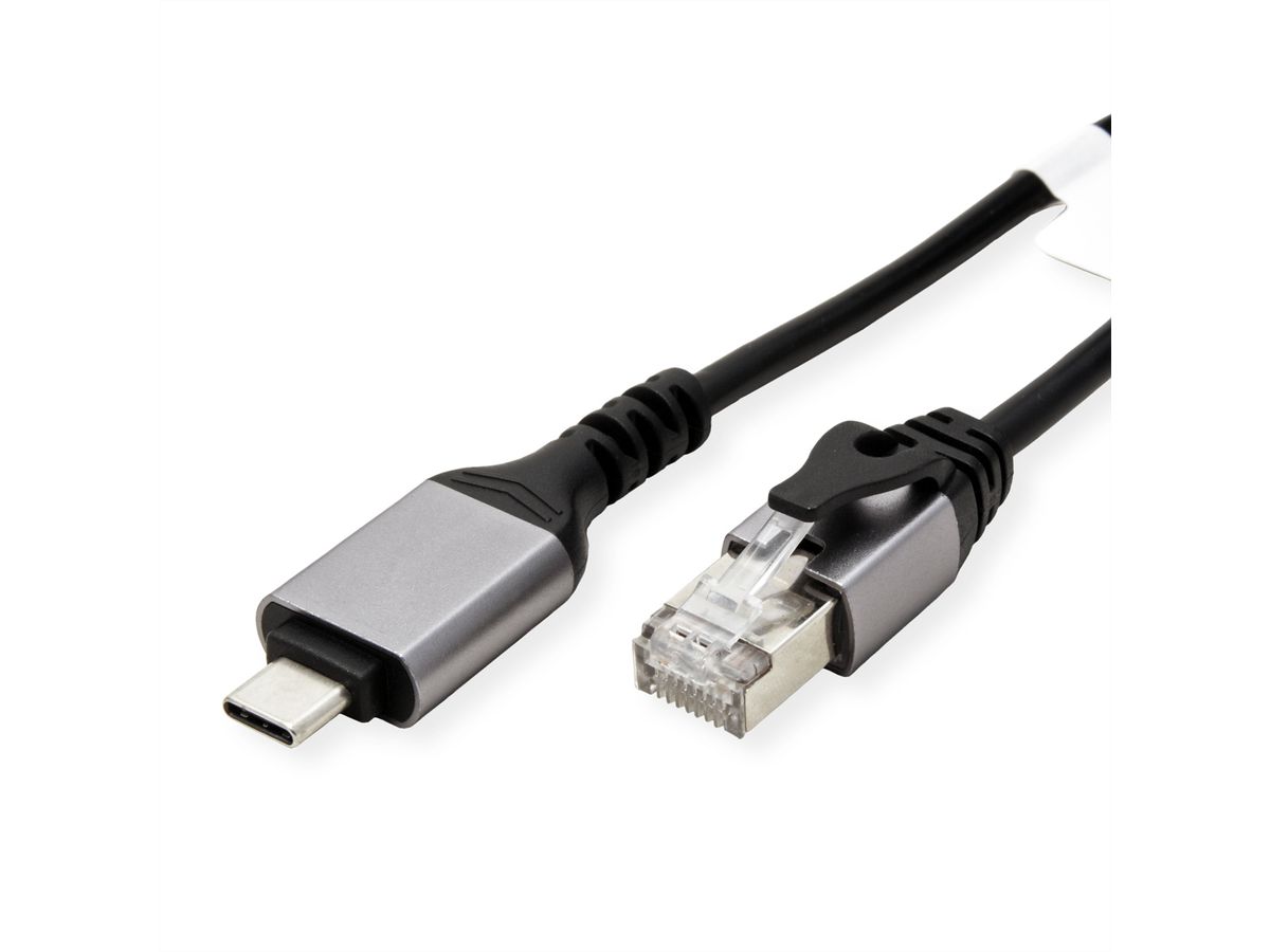 VALUE USB 3.2 Gen 2 to Gigabit Ethernet Cable Converter, black, 2 m