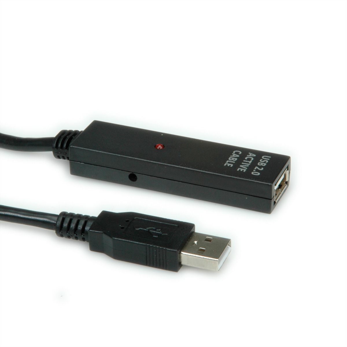 VALUE USB 2.0 Extension Cable, active, black, 30 m