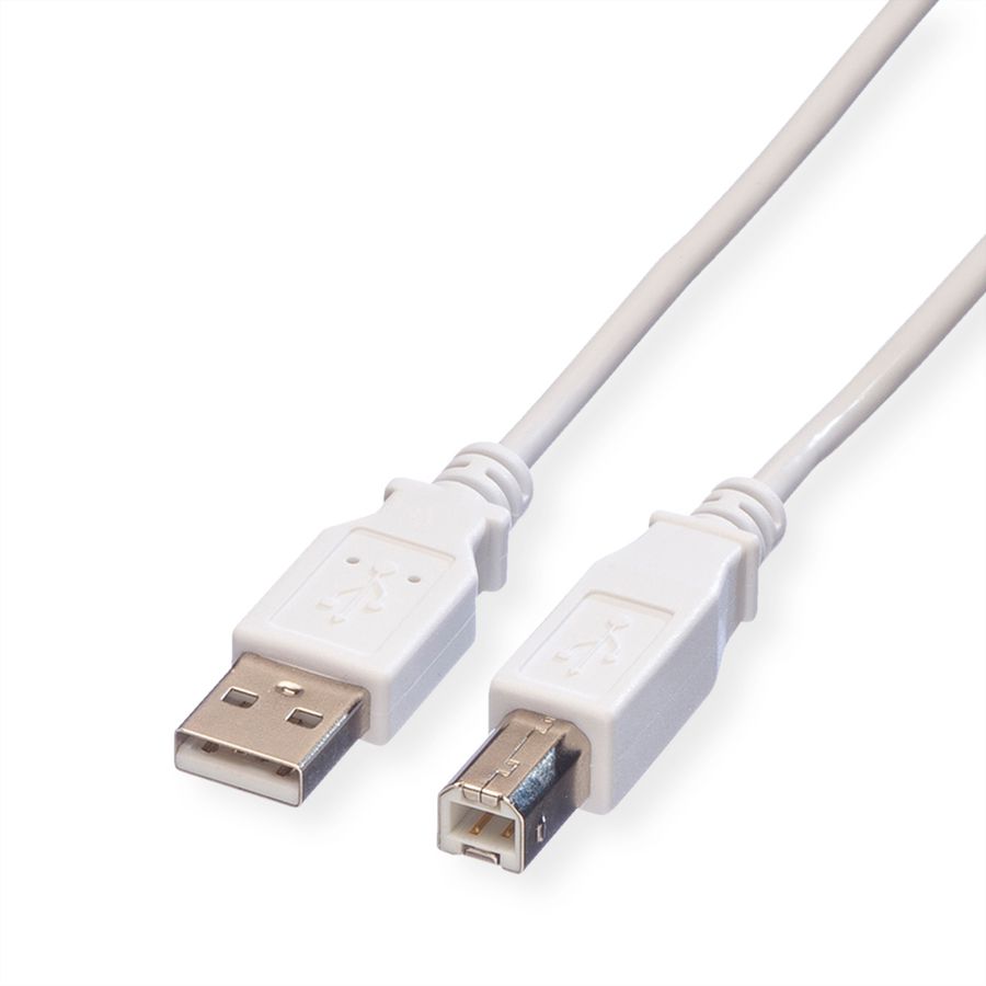 VALUE USB 2.0 Cable, A - B, M/M, white, 0.8 m
