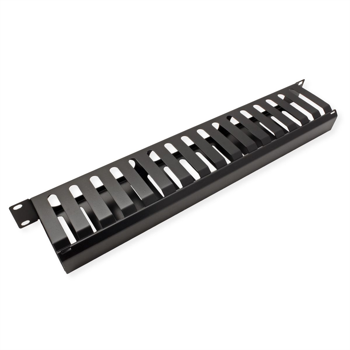 VALUE 19" Front Panel 1U with Patch channel 40 x 80 mm, black