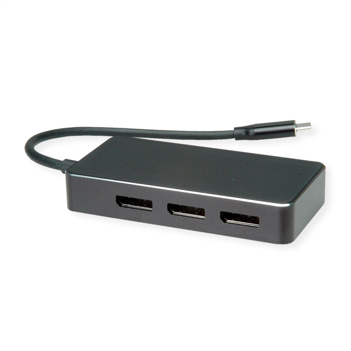 VALUE USB Type C -DP Multistream Adapter, 3x DP, 4K, M/F