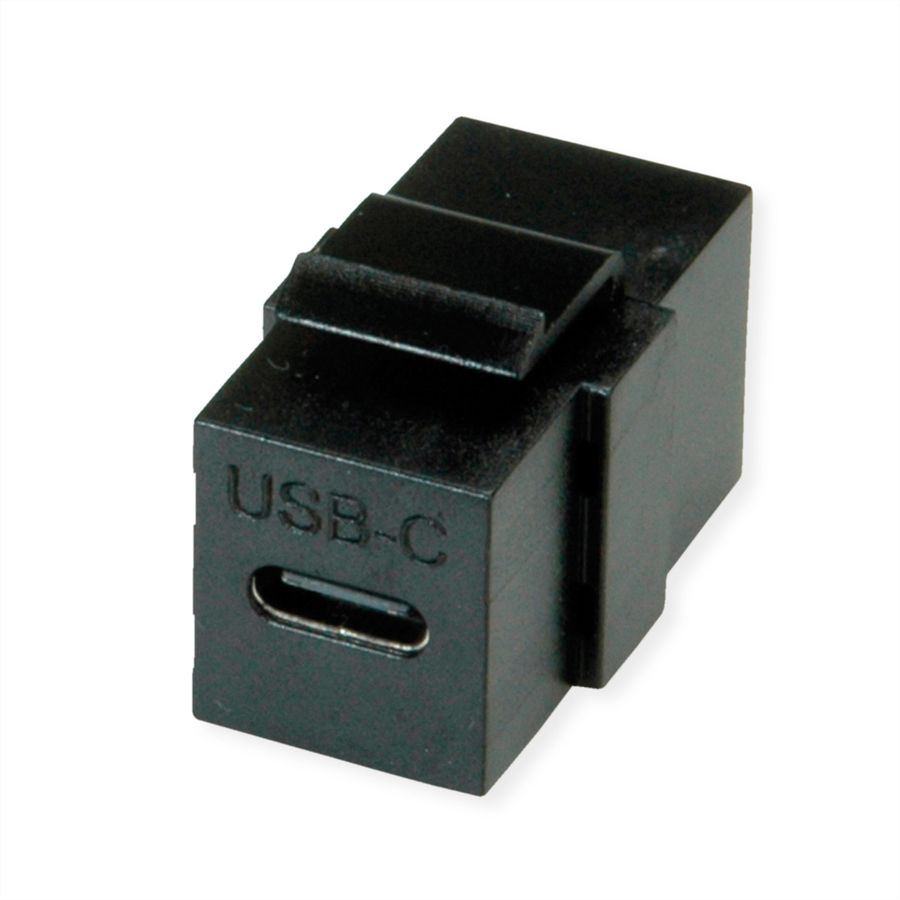 VALUE USB Type C Keystone Module, 1pc/set, black