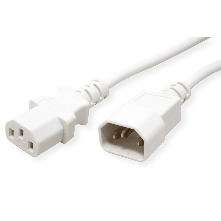 VALUE Monitor Power Cable, IEC 320 C14 - C13, white, 1.8 m