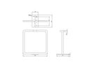 19" Cable Manager, 80x80mm, metal, Mounting central, cable entry central