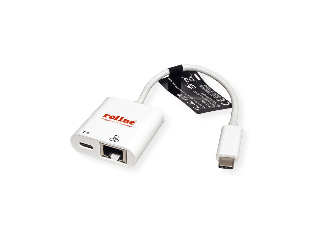 ROLINE USB 3.2 Gen 2 to Gigabit Ethernet Converter, 1x PD Port