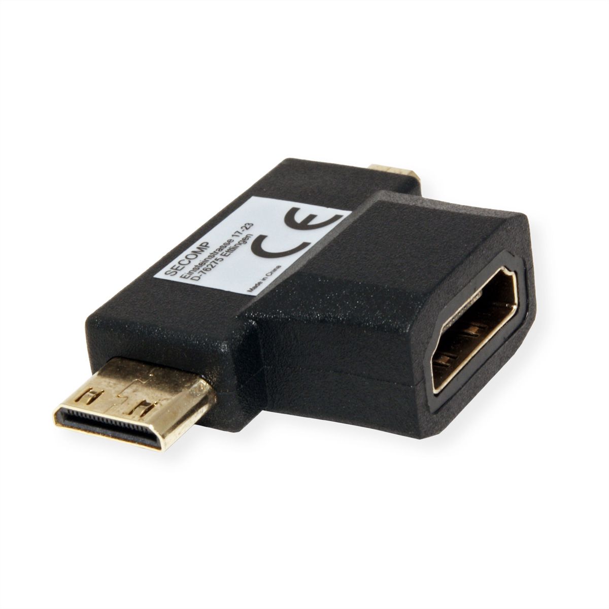 VALUE HDMI T-Adapter, HDMI  - HDMI Mini + HDMI Micro