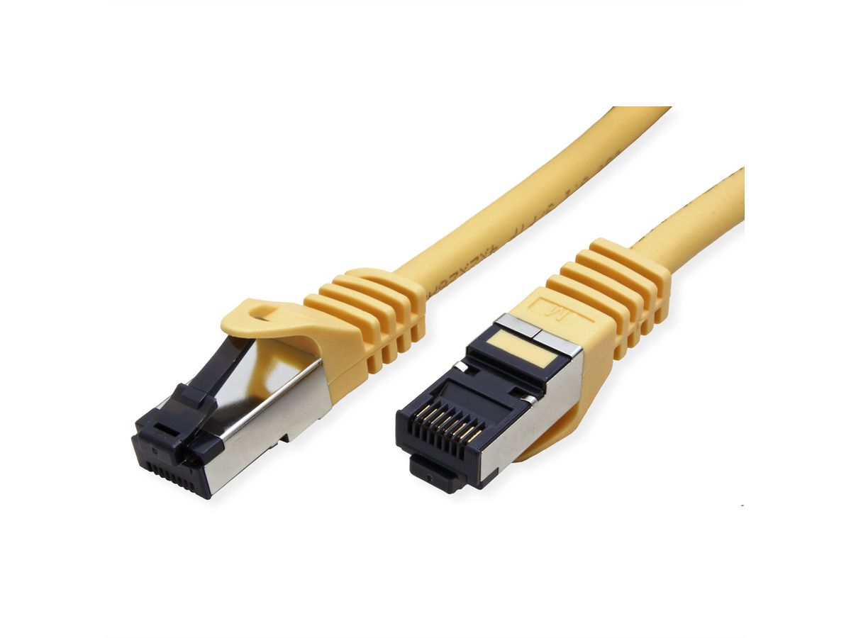 VALUE S/FTP Patch Cord Cat.8 (Class I), stranded, LSOH, yellow, 1 m