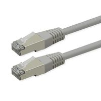 ROLINE S/FTP (PiMF) Patch Cord, Cat.6 (Class E), PoE, grey, 0.3 m