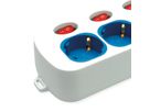 ROLINE Power Strip, 3-way, with individual on/off switches, 1x USB A, 1x USB C, 1.5 m