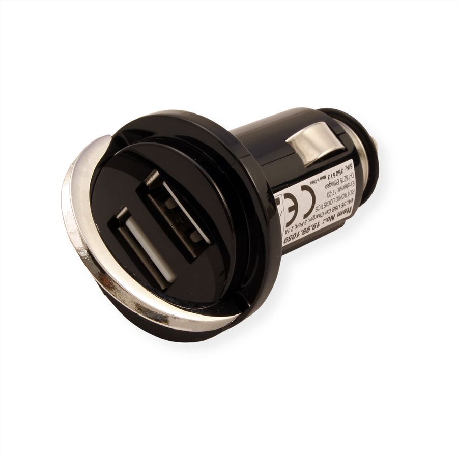 VALUE USB Car Charger, 2 Port, 10W
