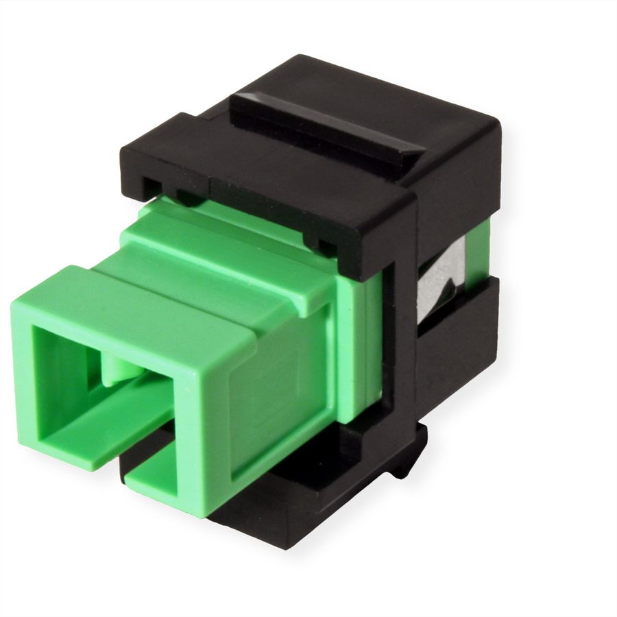 ROLINE Fiber Optic Keystone Jack, SC Simplex, Singlemode, OS2, APC