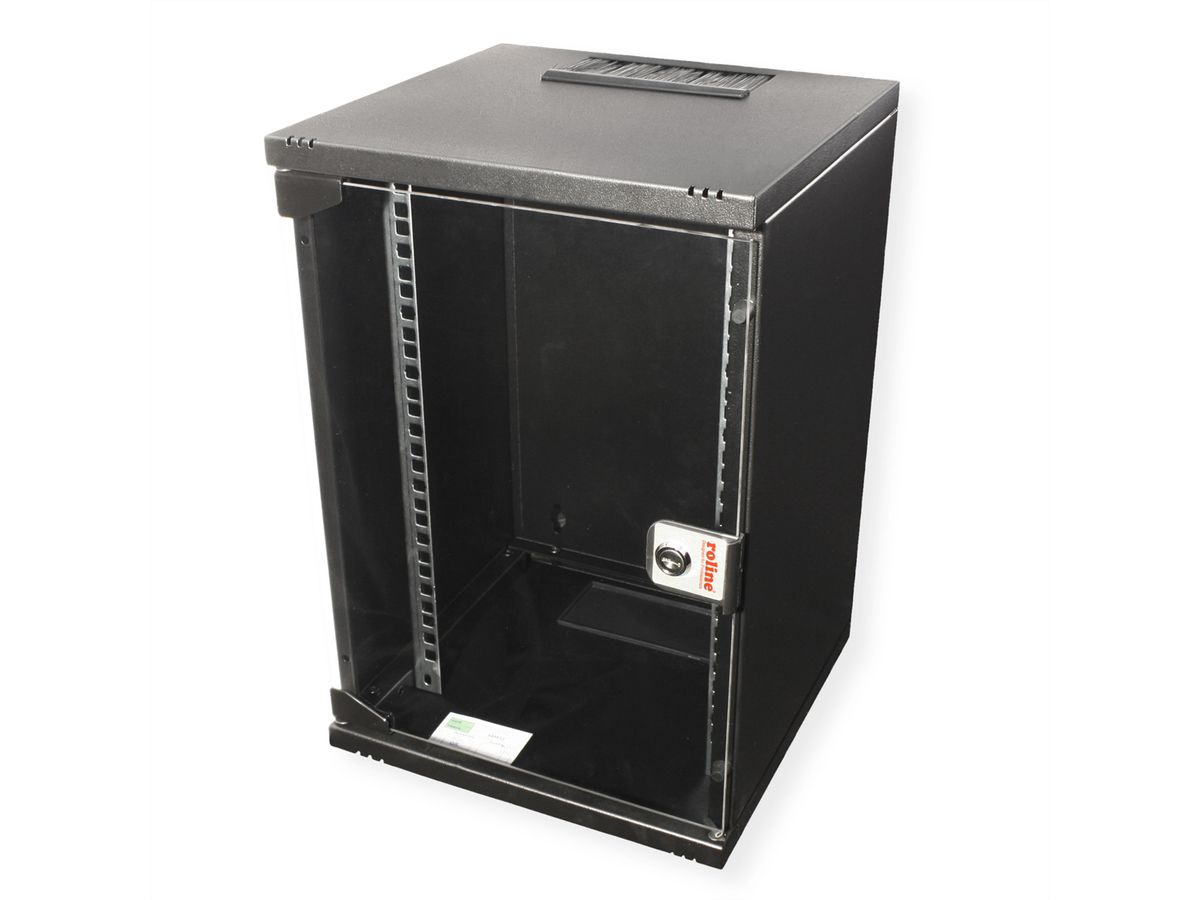 ROLINE 10-inch wall-mounted housing 9 U, 312x300 WxD black