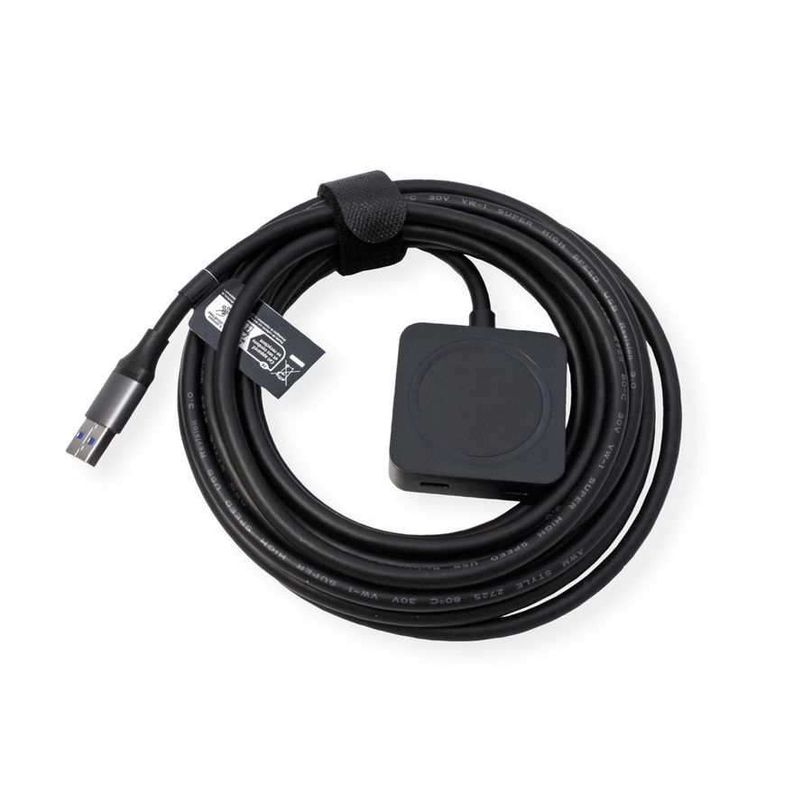 VALUE USB 3.2 Gen1 Hub, 4 Ports (2x A + 2x C), with Extension Cable, 5 m