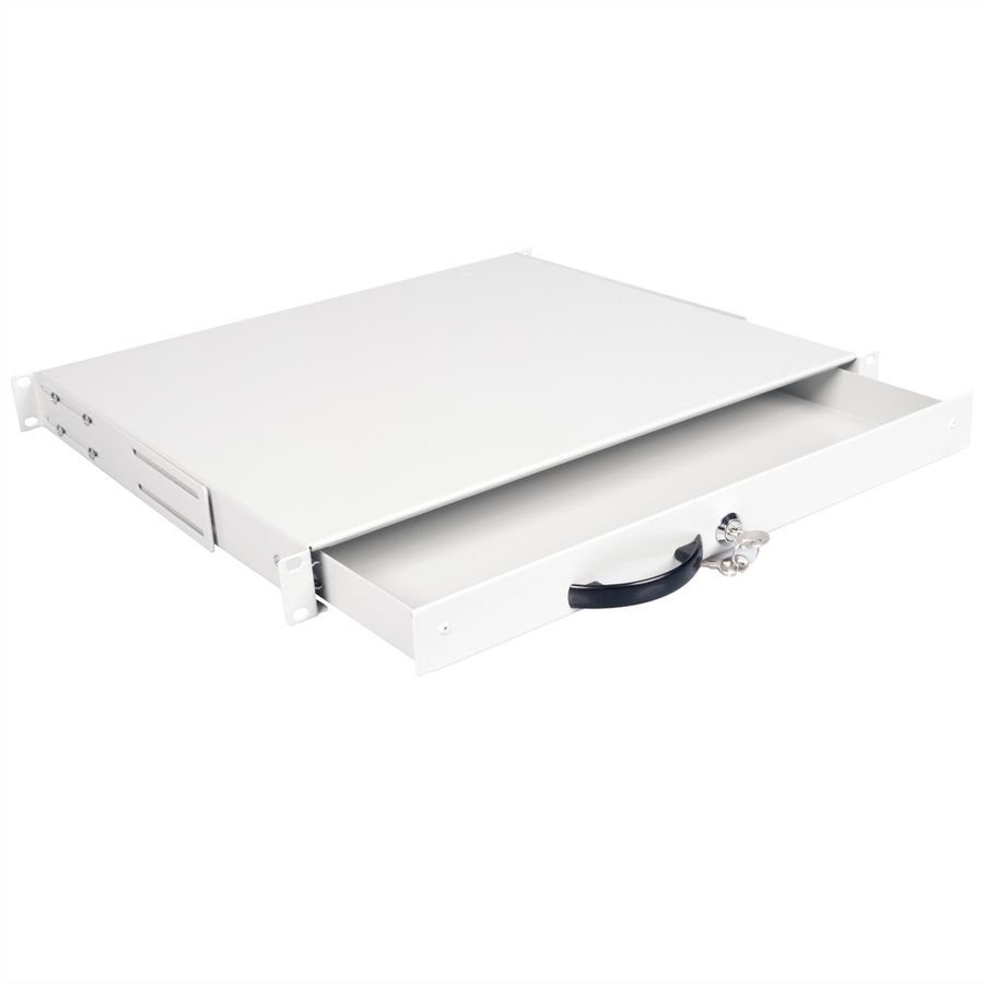 ROLINE 19-inch keyboard insert 1 U, 400 T lockable grey
