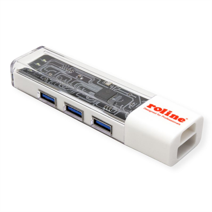 ROLINE USB 3.2 Gen 1 Hub, 4 Ports, Type A+C host connection cable
