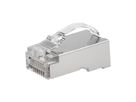 ROLINE Cat.6A (Class EA) Modular Plug, Pass-Through, for solid and stranded wire, shielded, 10 pcs.