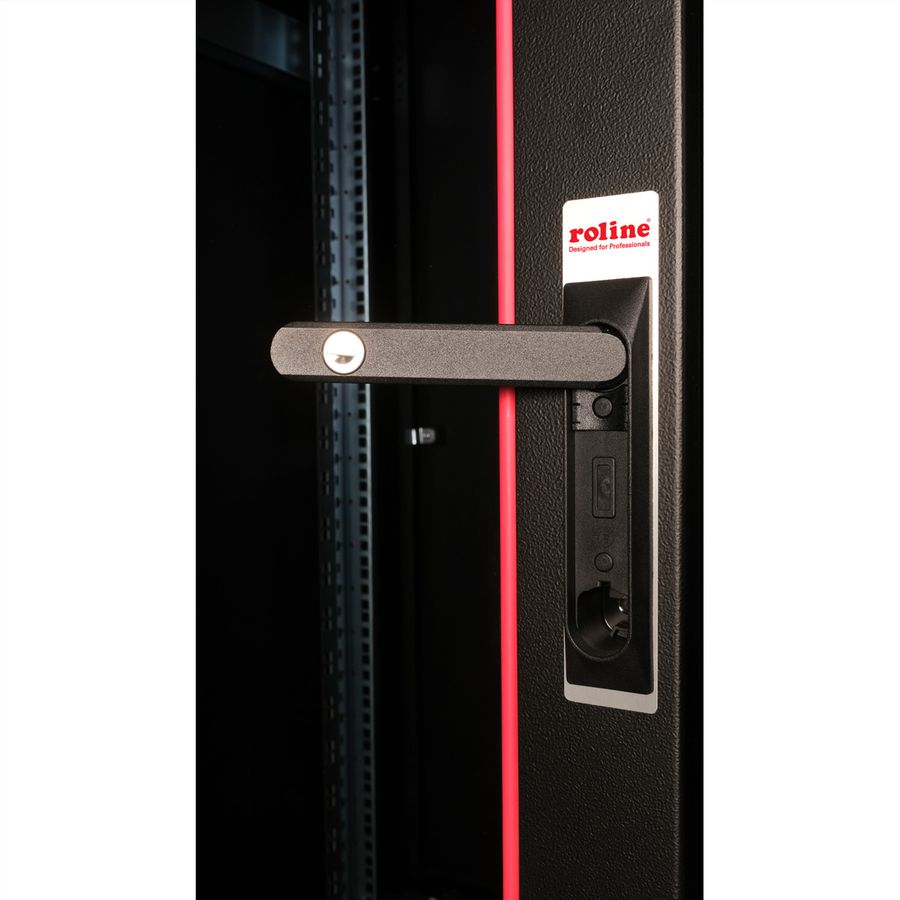 ROLINE 19-inch Network Cabinet Pro 22 U, 600x600 WxD glass door black
