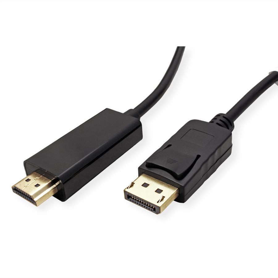 STANDARD DisplayPort Cable, DP - HDTV, M/M, black, 1 m