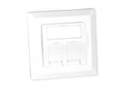 ROLINE Flush Mount Wall Oulet for Keystones, 2-port