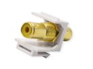VALUE RCA Keystone Coupler, Plastic, yellow
