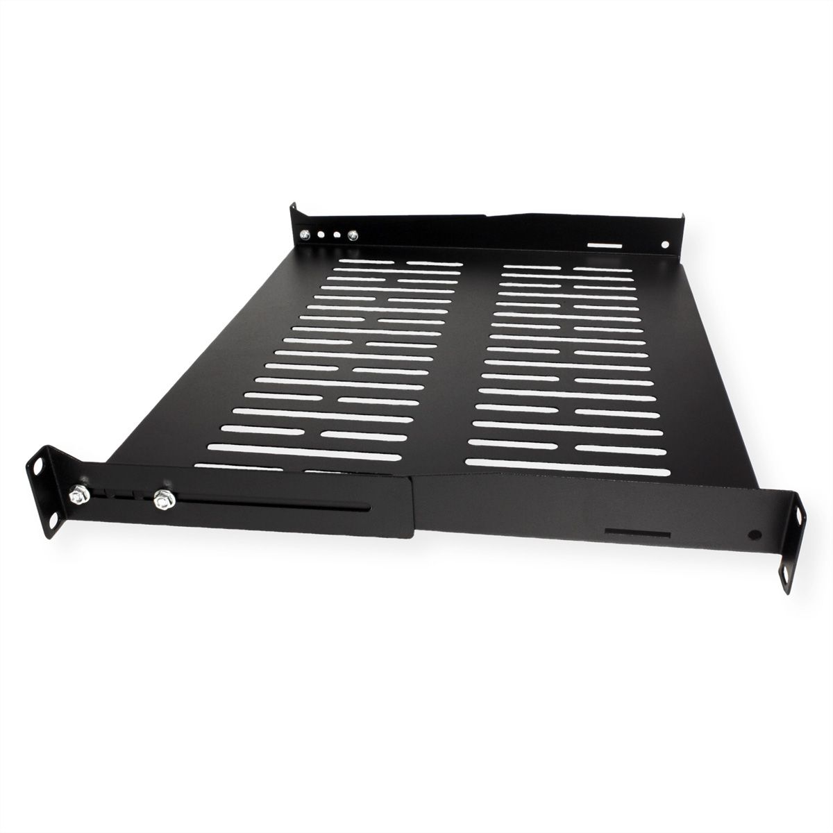 VALUE 19"-Fixed Shelf, 485 x 350mm, 1U, max. 25kg, black