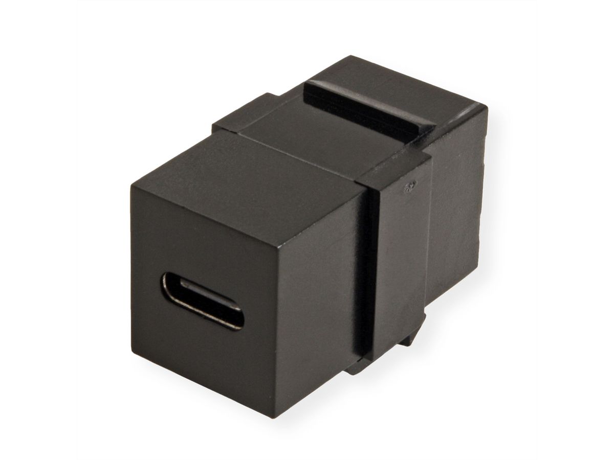 VALUE USB Type C Keystone Module, 1pc/set, black