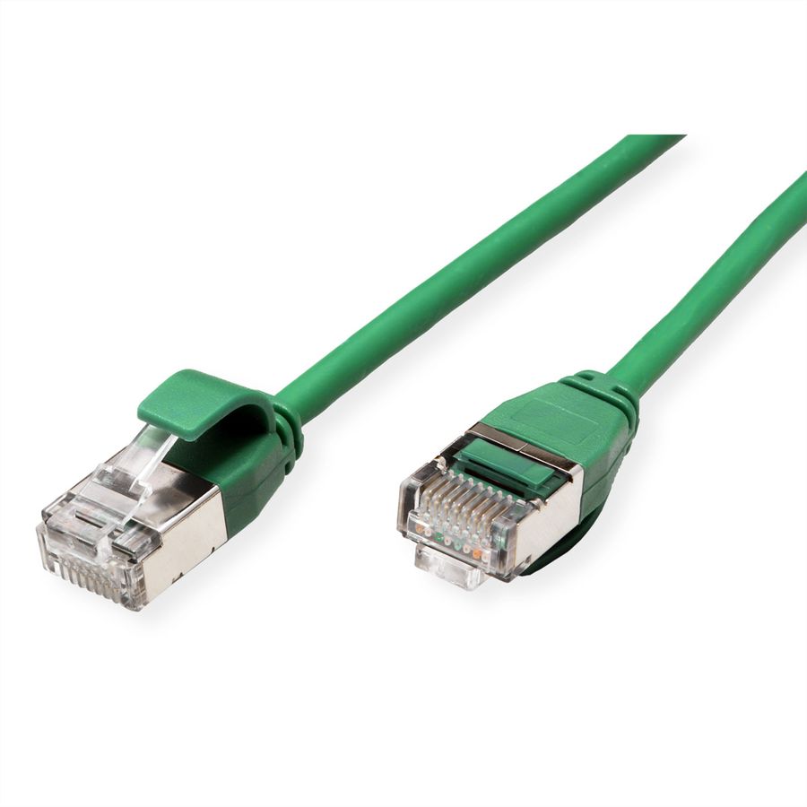 ROLINE U/FTP DataCenter Patch Cord Cat.6A (Class EA), LSOH, slim, green, 1.5 m