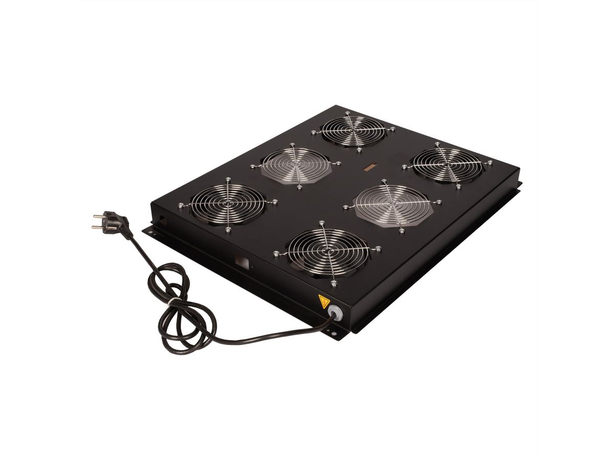 ROLINE 19" roof fan unit with 4 fans, ON/OFF for server rack black