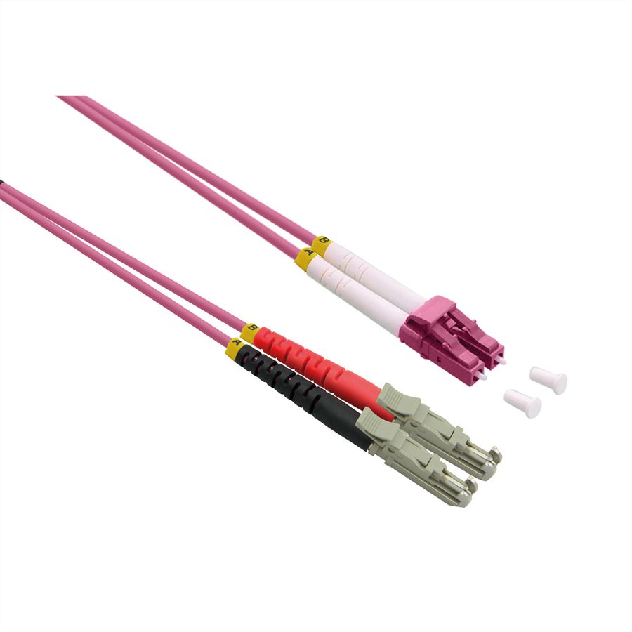 ROLINE FO Jumper Cable 50/125µm OM4, LSH/LC, UPC Polish, LSOH, violet, 2 m