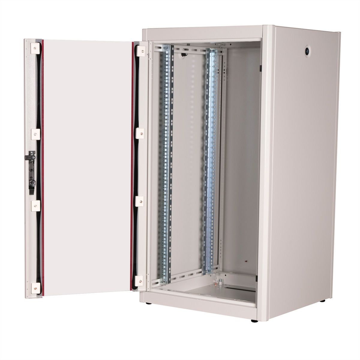 ROLINE 19-inch network cabinet Basic 22 U, 600x600 WxD glass door grey