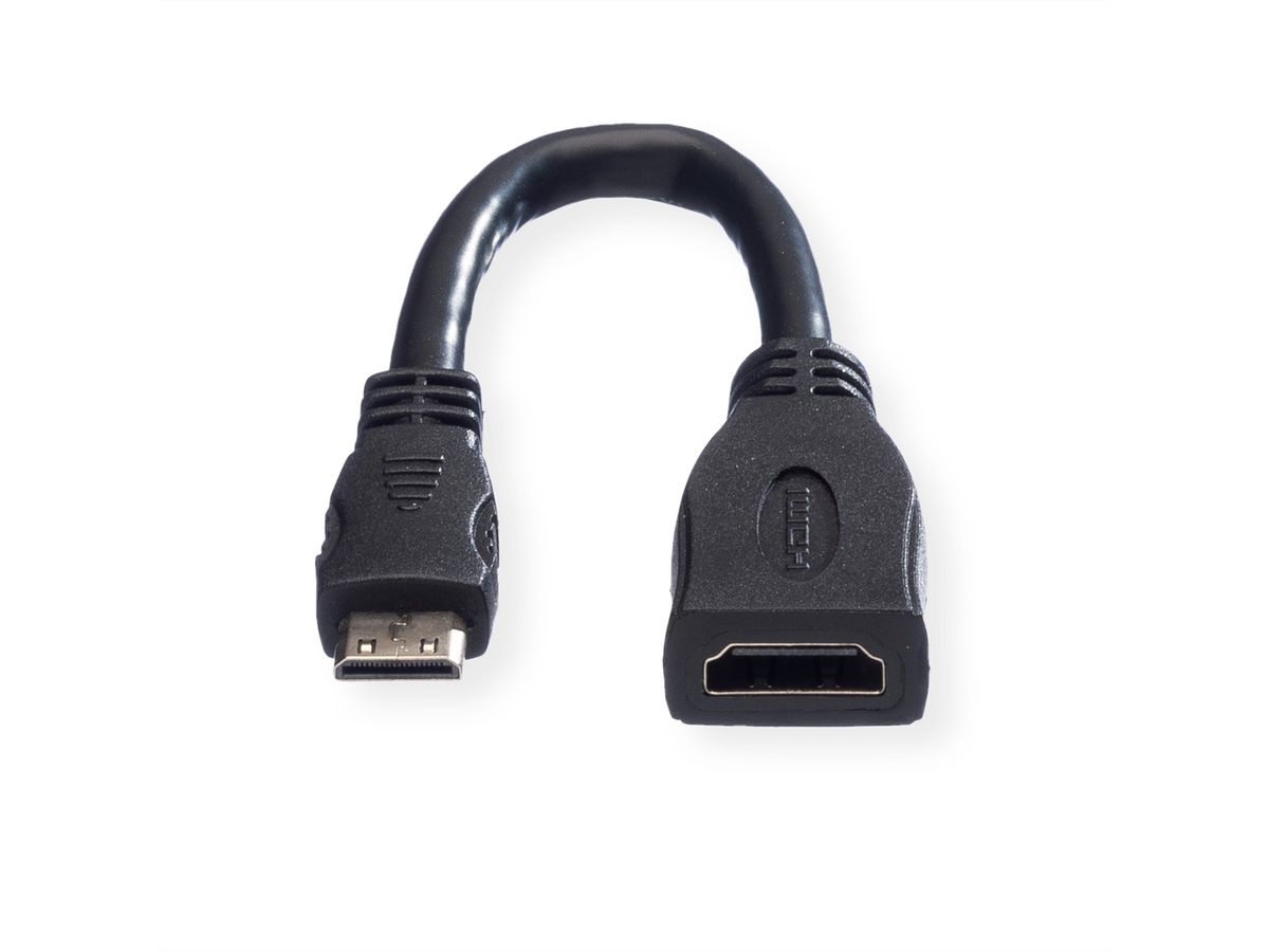 VALUE HDMI High Speed Cable + Ethernet, A - C, F/M, 0.15 m