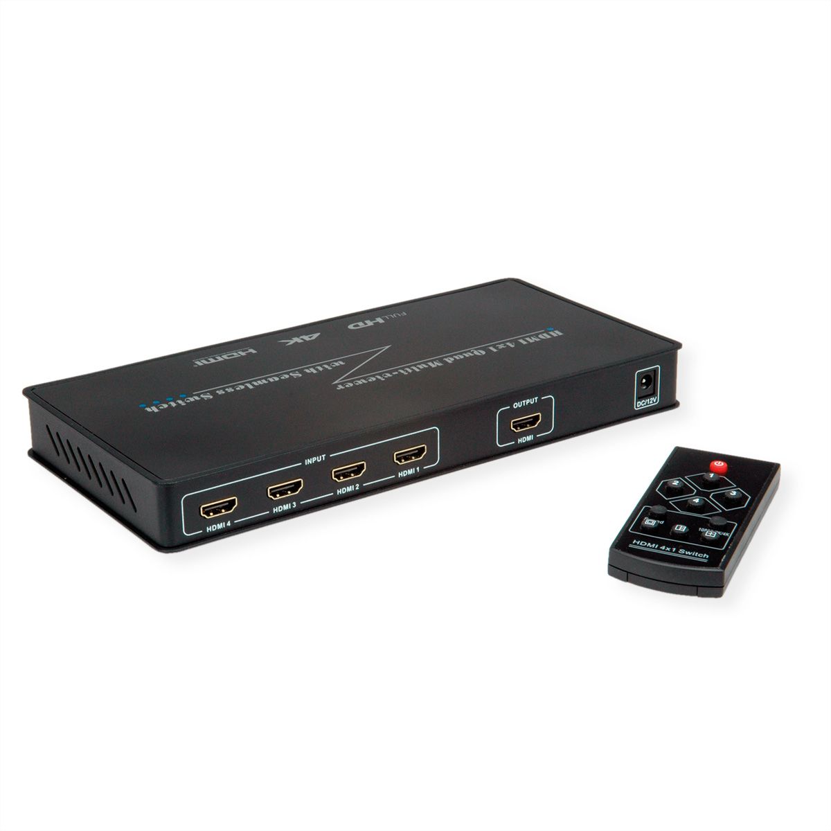 ROLINE HDMI 4x1 QUAD Multi-Viewer, with Seamless Switch - SECOMP
