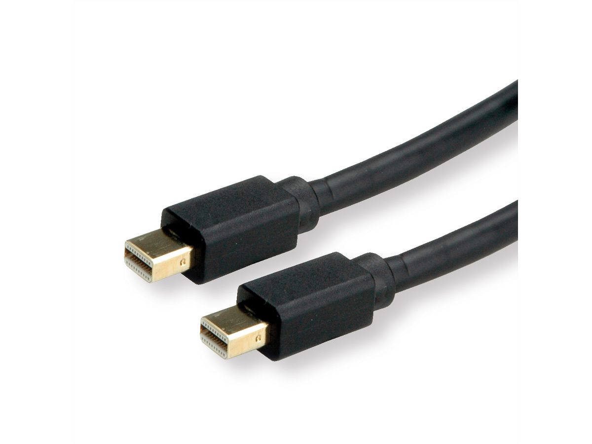 ROLINE Mini DisplayPort Cable, v1.4, mDP-mDP, M/M, black, 1 m