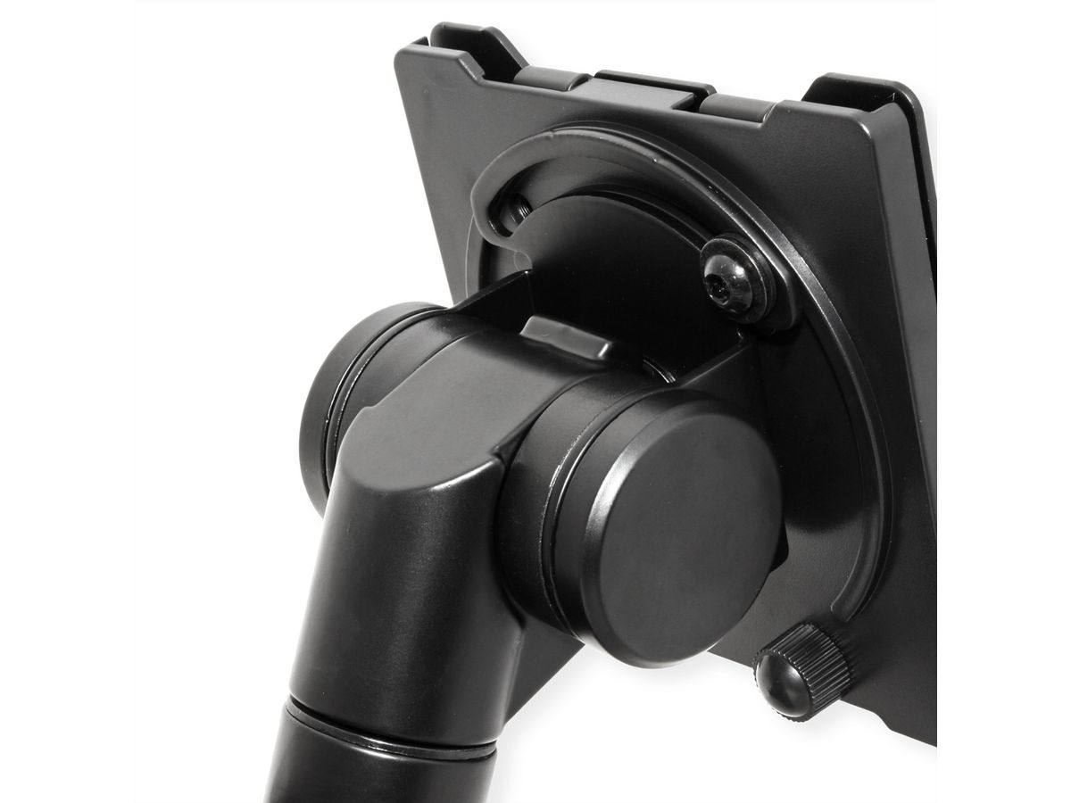 ROLINE Monitor Arm, Pole-Mounted, Gas Spring, < 144.78 cm (57"), Heavy Duty < 27 kg, black