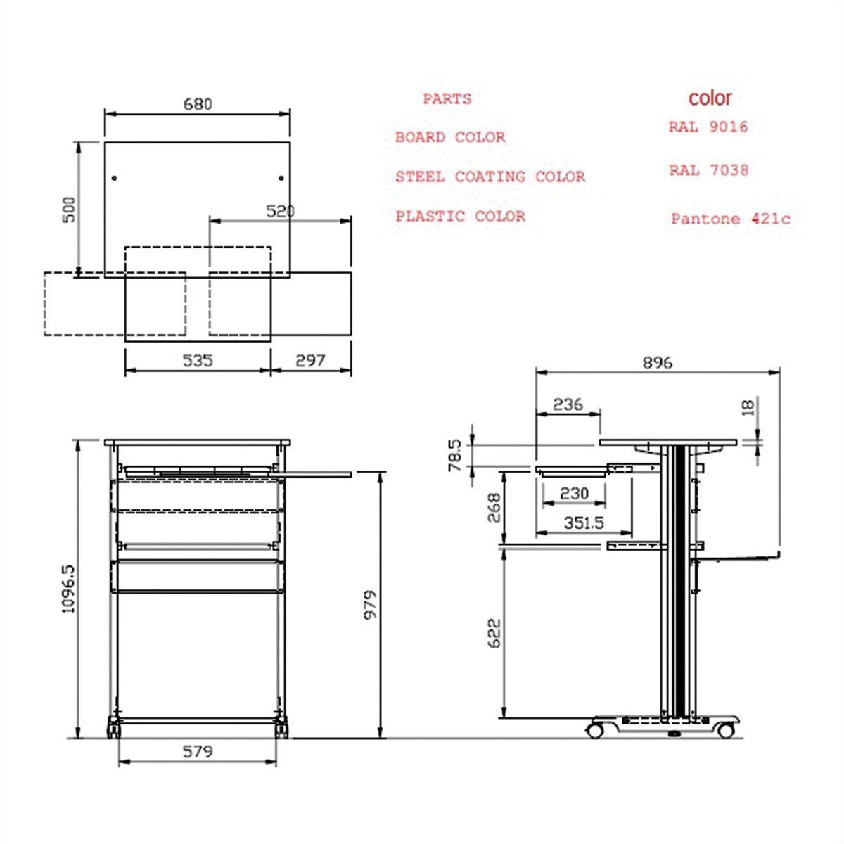 ROLINE PC Standing Workstation