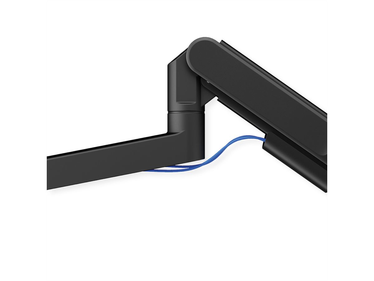 ROLINE Monitor Arm, Pole-Mounted, Gas Spring, < 144.78 cm (57"), Heavy Duty < 27 kg, black