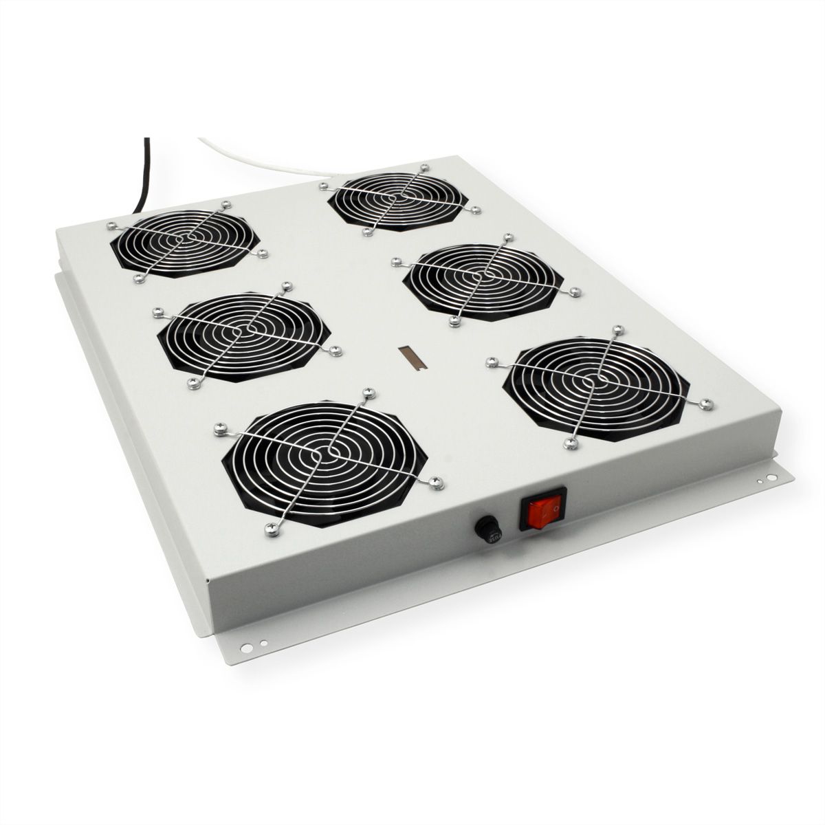 ROLINE 19-inch roof-mounted fan unit 6 fans, Thermostat grey