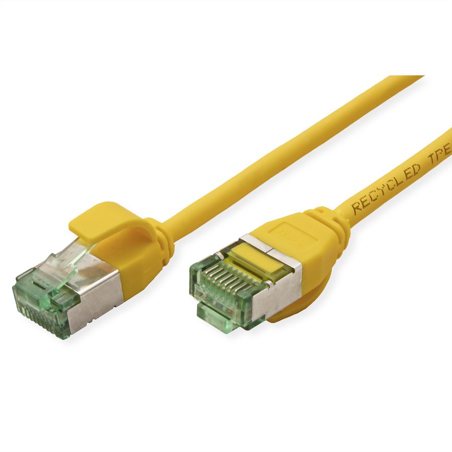 ROLINE RM U/FTP DataCenter Patch Cord Cat.6A (Class EA), slim, yellow, 1 m