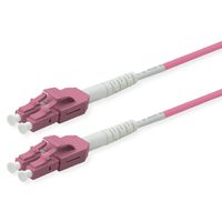 ROLINE Fibre Optic Jumper Cable, Duplex, 50/125µm, OM4, LC/LC, LSOH, UNIBOOT, violet, 7 m