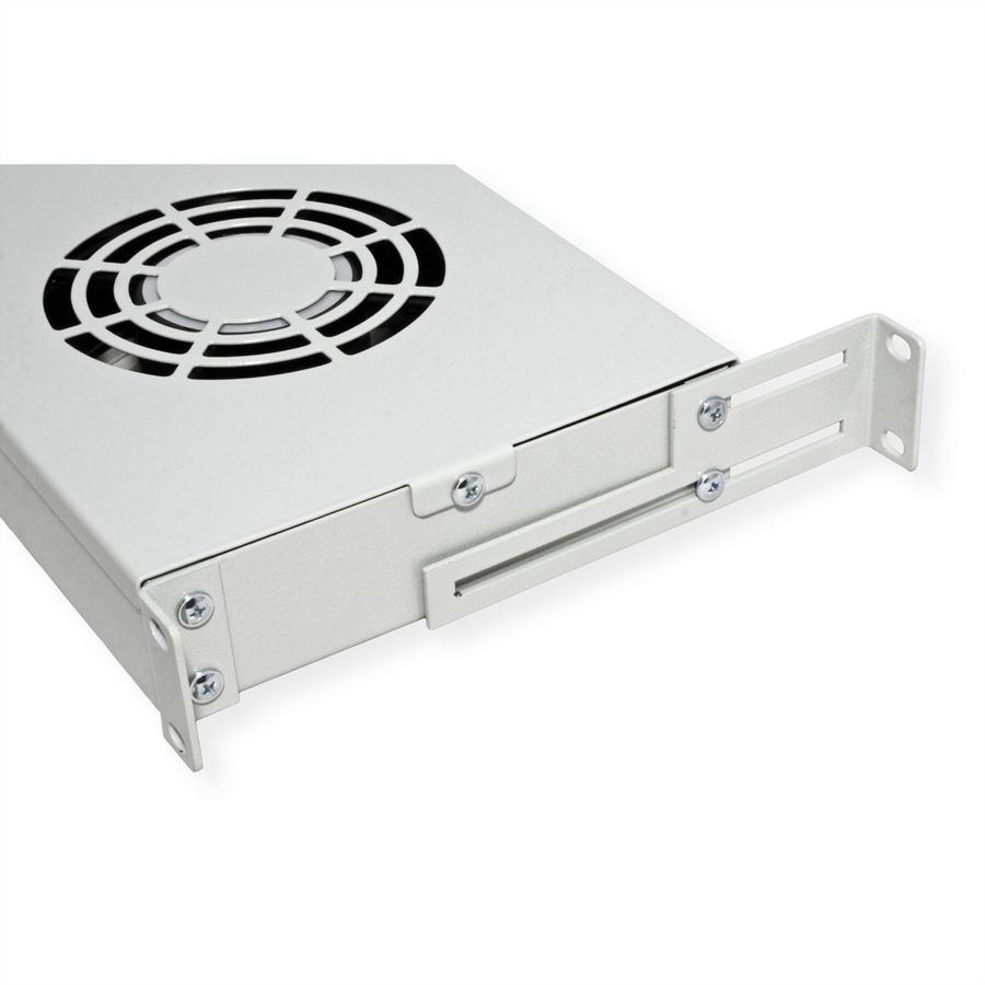 ROLINE 19" Fan unit with 2 fans, ON/OFF grey
