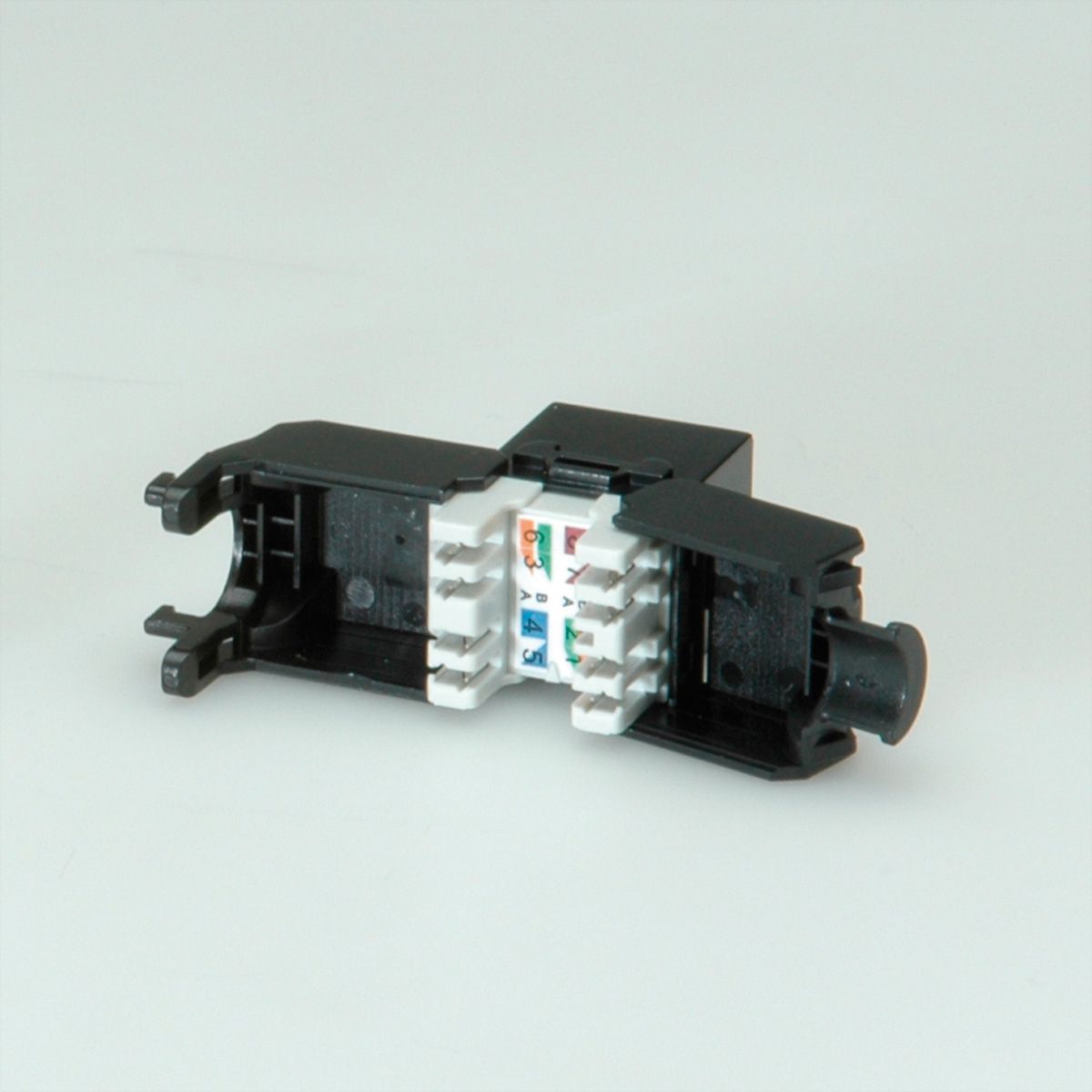 ROLINE Cat.6 (Class E) Keystone Jack, RJ-45, UTP, tool-free, black