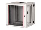ROLINE 19-inch wall-mounted housing Pro 12 U, 600x600 WxD two-part swivelling grey