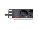 ROLINE PDU for Cabinet, 9x socket, 45°, 16A, Aluminium, 2 m